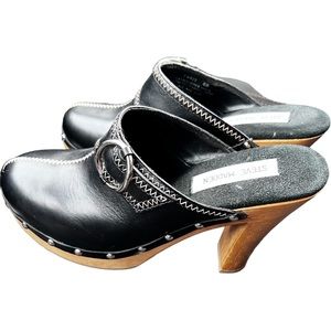 Vintage Steve Madden "Faris" 90s/Y2K Mules with Wooden Block Heel | Size 6B (C1)